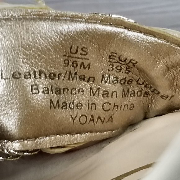 Sam Edelman Yoana Woven Trim Sandal, Ivory & Gold, Womens Size 9.5 M / 39.5 - Picture 13 of 13